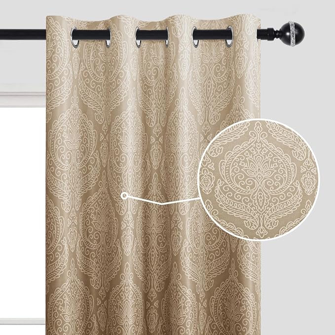 DWCN 100% Blackout Curtains for Bedroom 102 Inch Long - Image 2