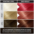 Punky Vermillion Red Semi Permanent Hair Color - Vegan & Cruelty-Free Conditioning Hair Dye, Lasts Up to 35 Washes, 3.5 fl oz