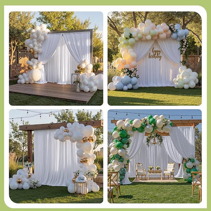 10ft×12ft White Backdrop Curtain - Image 4