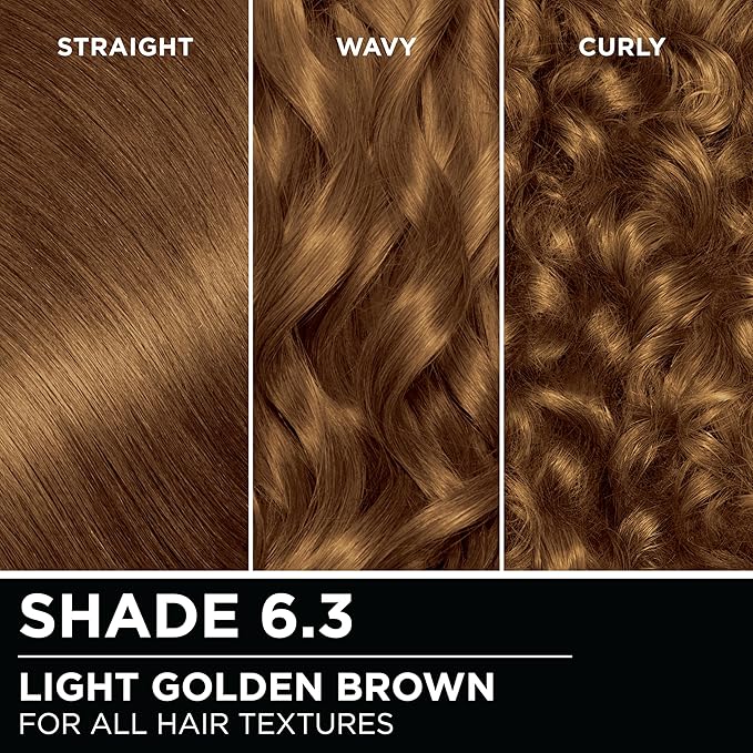 Garnier Hair Color Olia Ammonia-Free Brilliant Color Oil-Rich Permanent Hair Dye, 6.3 Light Golden Brown, 1 Count (Packaging May Vary)