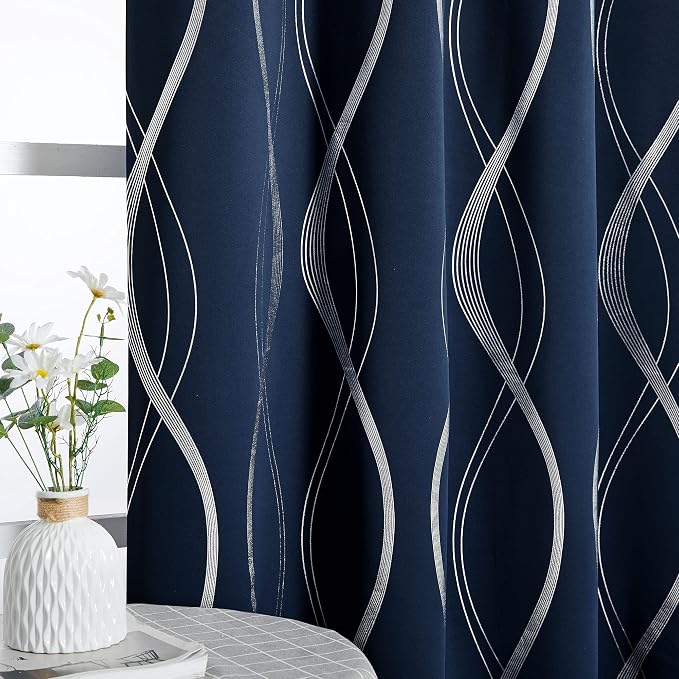 NICETOWN Navy Blue Blackout Curtains Panels by NICETOWN
