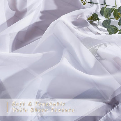 NICETOWN White Sheer Curtains 72 inches Long - Image 4