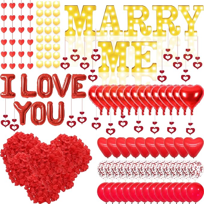 Marry Me Light Up Letters Proposal Decorations - Image 2