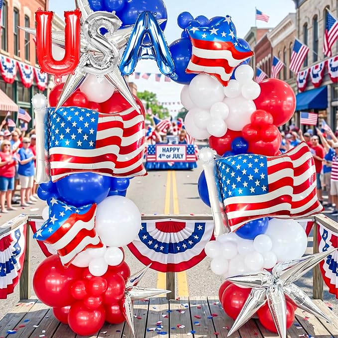 Patriotic USA&Star Flag Balloons 4th of July Independence Day Party Decor | USA - Image 7