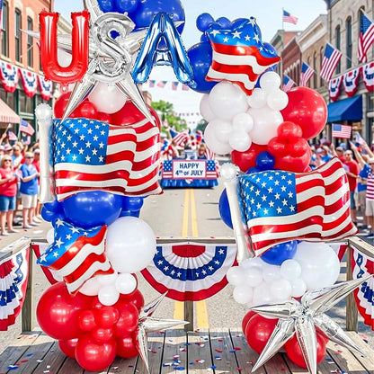 Patriotic USA&Star Flag Balloons 4th of July Independence Day Party Decor | USA - Image 7