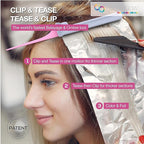 ColorBow Teasing Clip Comb (5 Pack) Teasing Comb, Coloring Styling Tools - Hairstylist Must Haves for Highlights balayage board Companion Ombré Trimming & Cutting - Flat Iron Attachment Clip on