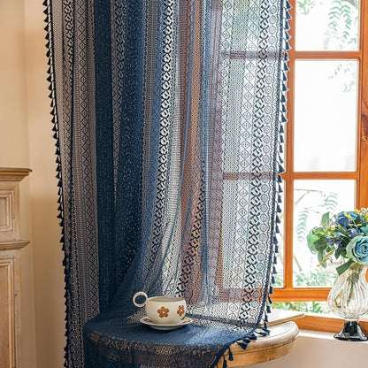 Sutuo Home Boho Lace Curtains 2 Panel Sets - Image 9