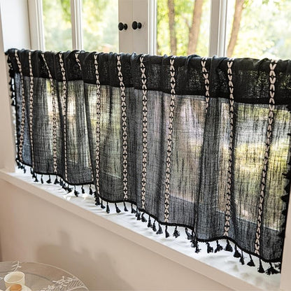 Sutuo Home Boho Valance Curtain 18 inches - Image 2