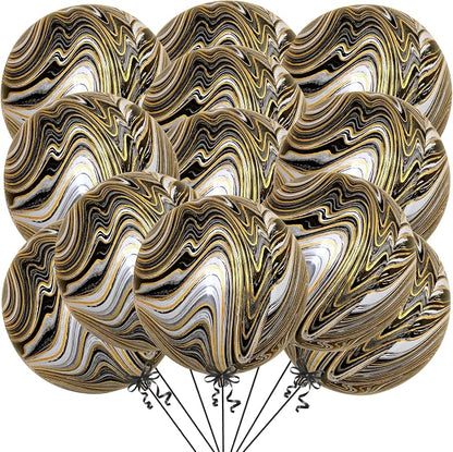KatchOn, 4D Black and Gold Marble Balloons by KatchOn