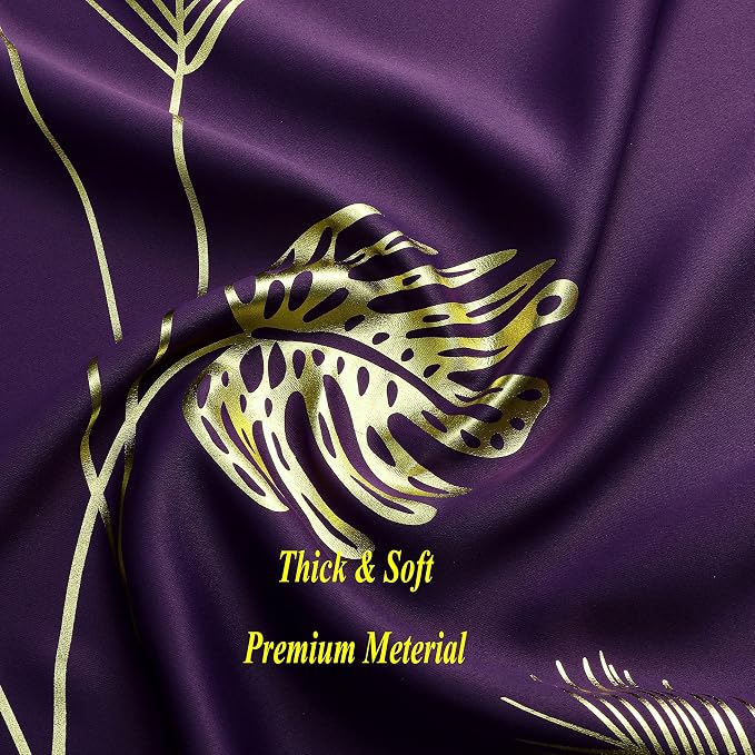 Purple Blackout Curtains & Drapes 102 Inch Length 2 Panels Set - Image 5