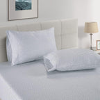 Lane Linen 100% Organic Cotton King Size Pillow Cases Set of 2 (20''x36''), Organic Cotton Pillowcases, King Size Pillow Case Set, Set of 2 Blue Polka Dot