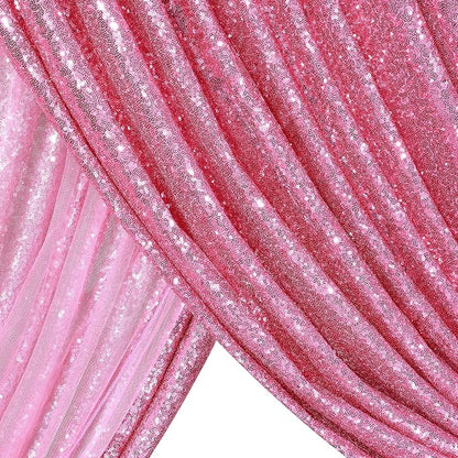 Sequin Backdrop 8ft x 8ft Blush Pink Backdrop Curtain - Image 4