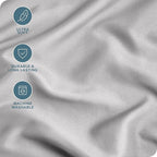 Bare Home Microfiber Pillow Cases - King Size Set of 2 - Cooling Pillowcases - Double Brushed - Light Grey Pillowcases 2 Pack - Easy Care (King Pillowcase Set of 2, Light Grey)