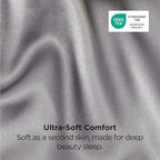 Bedsure Satin Pillowcases, Similar to Silk Pillowcase 2 Pack,Cooling Pillow Case for Sleeping Women with Envelope Closure, Gifts for Women Men, Dark Grey, Queen Size, 20x30 Inches, 2pcs
