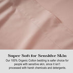 Lane Linen 100% Organic Cotton King Size Pillow Cases Set of 2 (20"x36") - Certified Organic Cotton Pillowcases - King Pillow Cases Set of 2 - Pink Dusty Rose