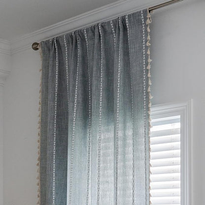 Sutuo Home Boho Curtains for Bedroom Living Room Kitchen, Semi Blackout Linen - Image 5