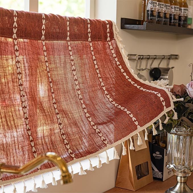 Sutuo Home Boho Valance Short Curtains - Image 6
