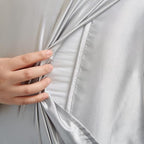 Light Grey King Size Satin Pillowcases Set of 2 for Hair and Skin,Light Grey Silk Pillowcase Breathable Pillowcase with Envelope Closure