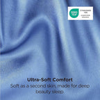 Bedsure Satin Pillowcase for Hair and Skin Queen - Sky Blue Silky Pillowcase 2 Pack with Envelope Closure, Similar to Silk Pillow Cases, Gifts for Women Men, 20x30 Inches, 2pcs