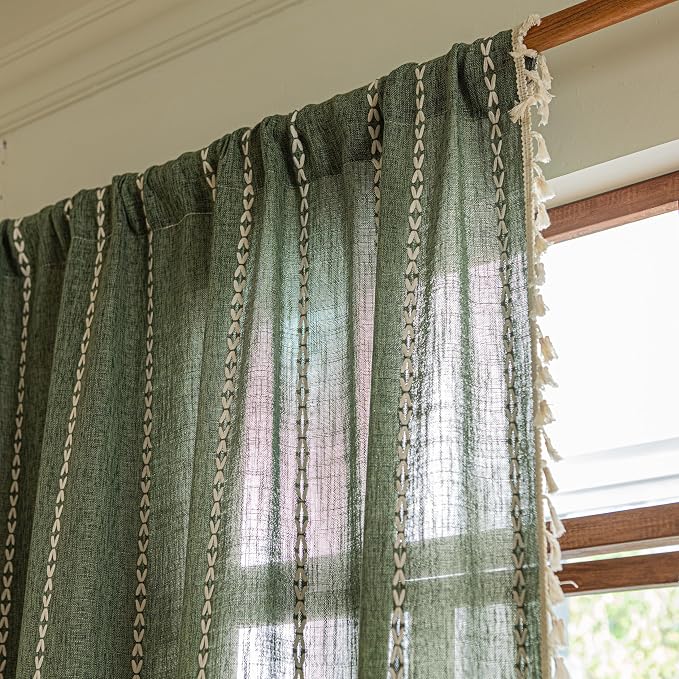 Sutuo Home Boho Kitchen Curtains - Image 4
