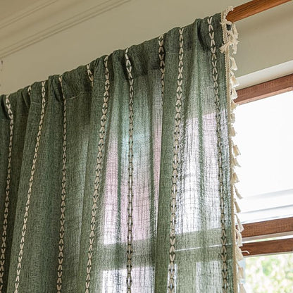 Sutuo Home Olive Green Boho Curtains - Image 5