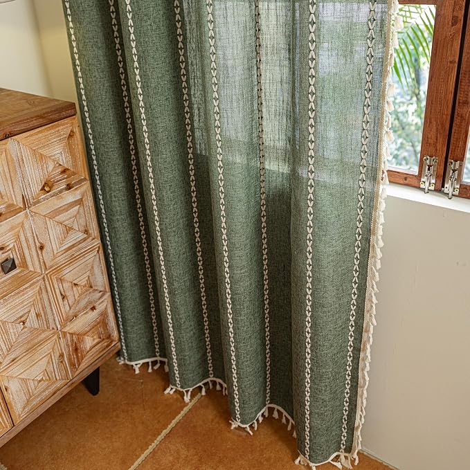 Sutuo Home Boho Kitchen Curtains - Image 5