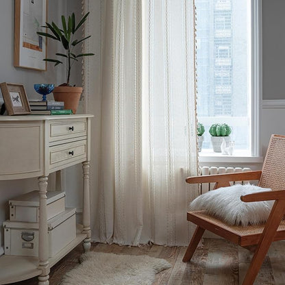 Sutuo Home Boho Curtains for Bedroom Living Room 90 Inches Long, Semi-Blackout - Image 3
