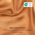 Bedsure King Size Satin Pillowcase Set of 2 - Orange Silky Pillow Cases for Hair and Skin with Envelope Closure, Similar to Silk Pillow Cases, Gifts for Women Men, 20x36 Inches, 2pcs