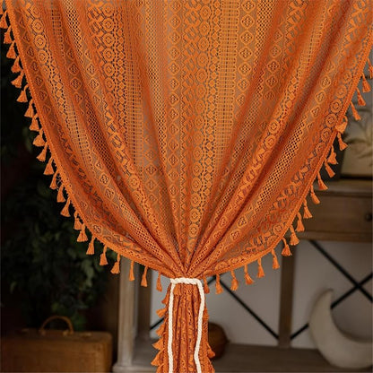 Sutuo Home Terracotta Boho Doorway Curtains - Image 5