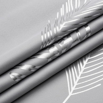 Light Grey Curtains Blackout Thermal Insulated Window Curtains Drapes - Image 8