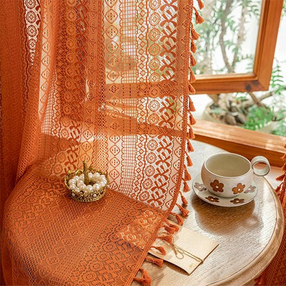 Sutuo Home Boho Sheer Curtains 63 Inch Length - Image 4