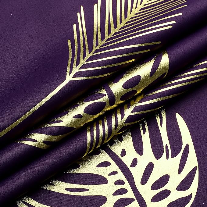 Purple Curtains Blackout Thermal Insulated Window Curtains Drapes - Image 8