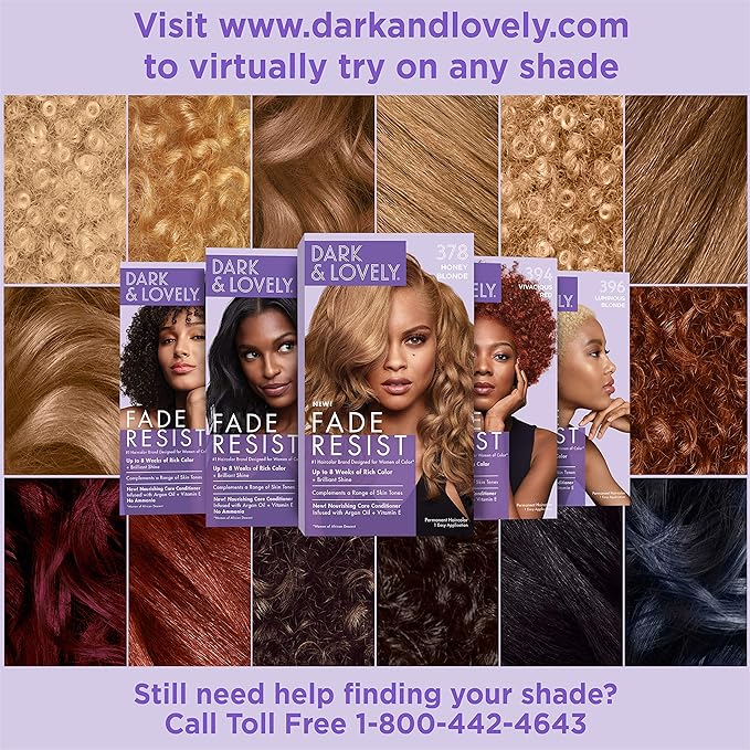 SoftSheen-Carson Dark and Lovely Fade Resist Rich Conditioning Color, Light Golden Blonde 384