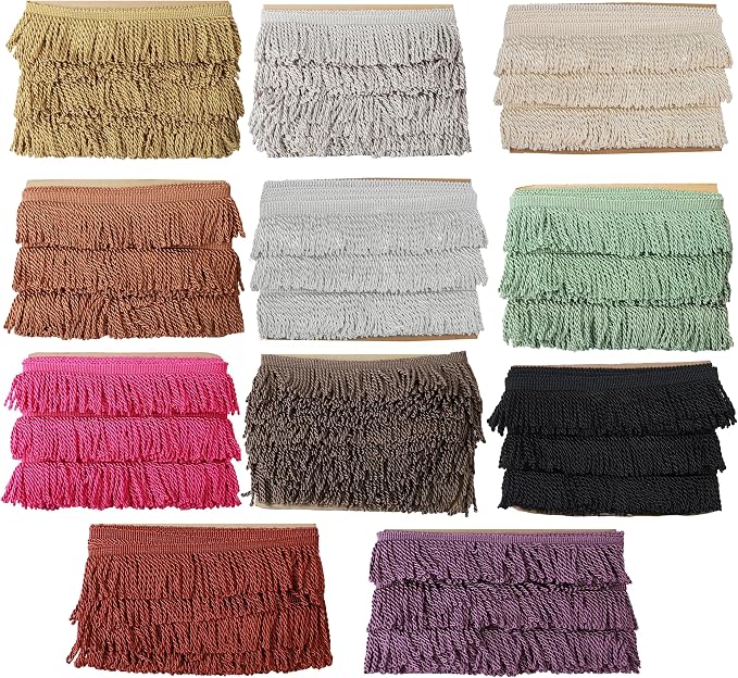 BEL AVENIR Bullion Fringe Trim Curtain Fringes 5 Yard x 2.5 Inches Sewing | - Image 5