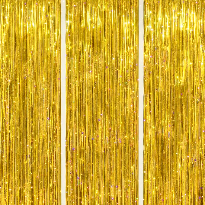 DECOCKRAT 3 Pack Foil Fringe Backdrop by DECOCKRAT