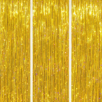 DECOCKRAT 3 Pack Foil Fringe Backdrop by DECOCKRAT