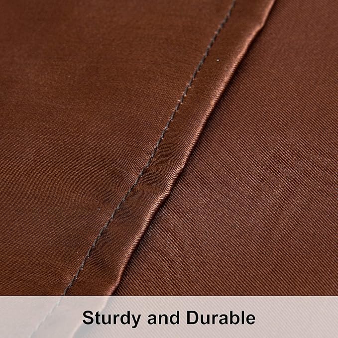 NTBAY 2 Pack Satin King Pillowcases for Hair and Skin, Luxurious and Silky Pillow Cases with Envelope Closure, 20x40 Inches, Brown