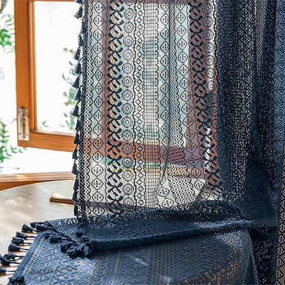 Sutuo Home Sheer Boho Curtains for Dining Room Bedroom, Window Lace Curtains - Image 7