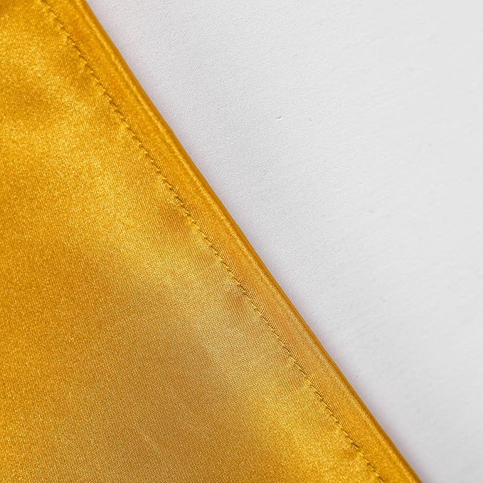 NTBAY 12 Pack Satin Standard Pillowcases for Hair and Skin, Luxurious and Silky Pillow Cases with Envelope Closure, 20 x 26 Inches, Golden Brown