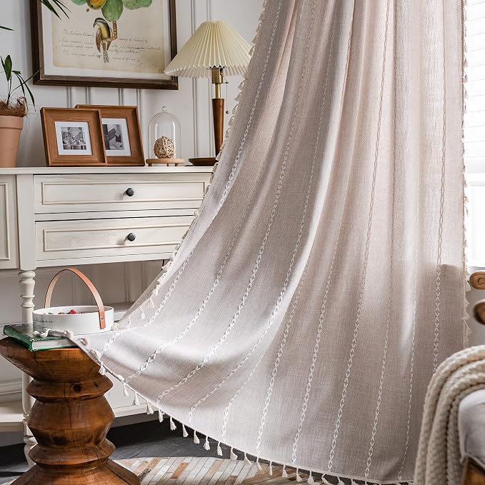Sutuo Home Boho Curtains for Bedroom Living Room 63 Inch Length, Light by SutuoHome