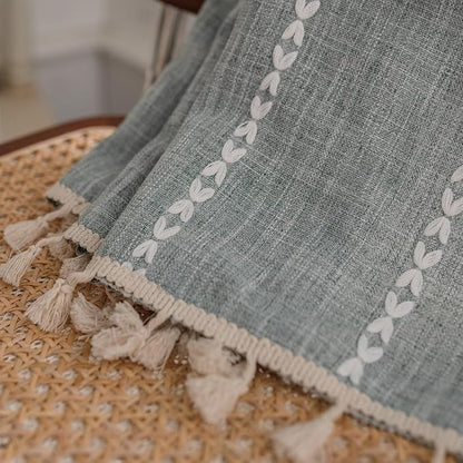 Sutuo Home Boho Curtains for Bedroom Dining Room Kitchen, Semi Blackout Linen - Image 4