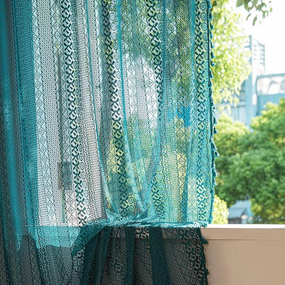 Sutuo Home Turquoise Boho Curtains - Image 9