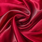 Wine Red Satin Pillowcase Standard Set of 2 with Envelope Closure，Wine Red Silk Pillowcase for Hair and Skin (20x26)