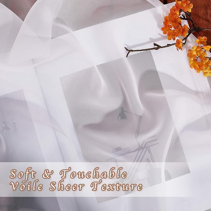 NICETOWN Sheer Curtains for Windows 84 inch Length - Image 4