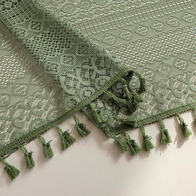 Sutuo Home Boho Lace Curtains 2 Panels 96 Inches Long - Image 8