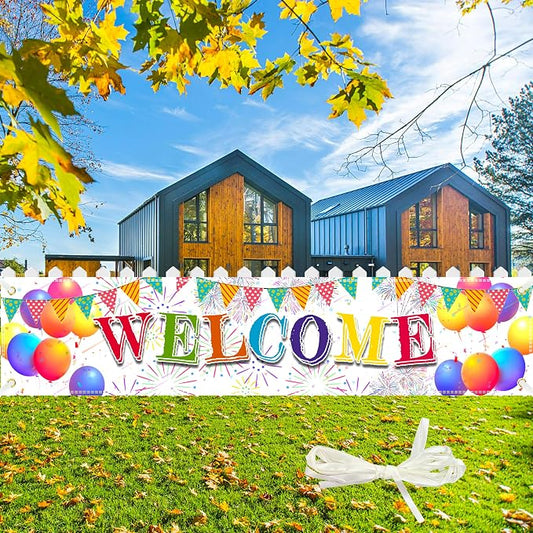 Welcome Banner for Office 6x1.3 Ft Welcome Home Banner for Outside | Polyester by Jaaile