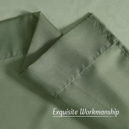 NICETOWN Voile Sheer Forest Green Curtains - Image 6