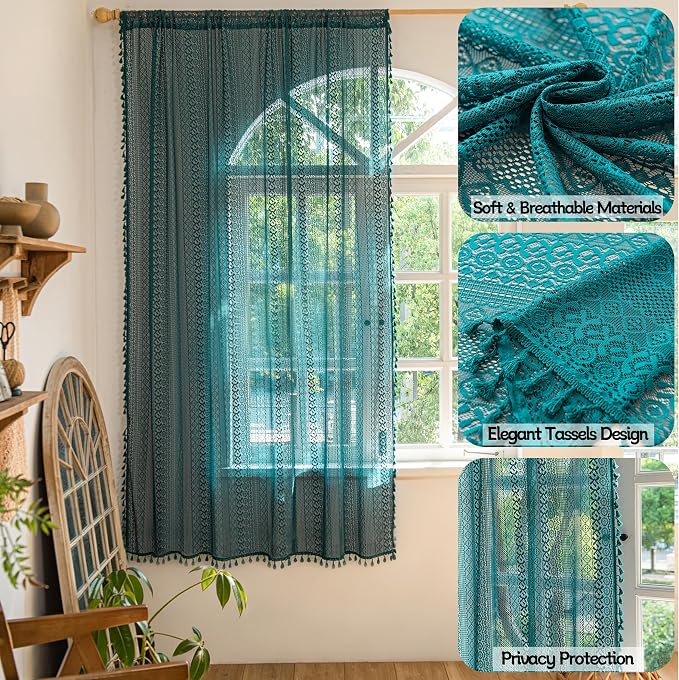 Sutuo Home Boho Curtains 72 inches Long - Image 2