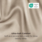 Bedsure Satin Pillowcases, Similar to Silk Pillow Cases Queen Size Set of 2, Pillow Case for Sleeping Women with Envelope Closure, Gifts for Women Men, Khaki, 20x30 Inches, 2pcs