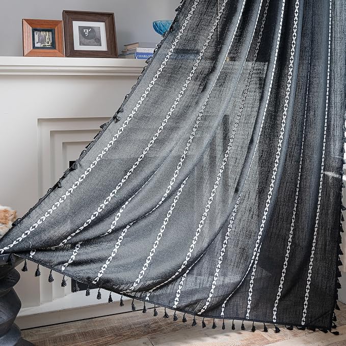 Sutuo Home Boho Curtains 102 inches Long by SutuoHome